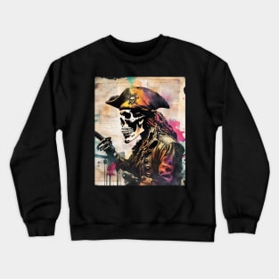 skeletal pirate Crewneck Sweatshirt